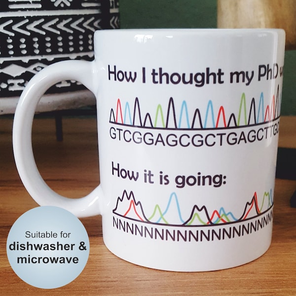 Science Gift PhD Student Mug Séquençage