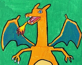 Impresión de pintura de Charizard