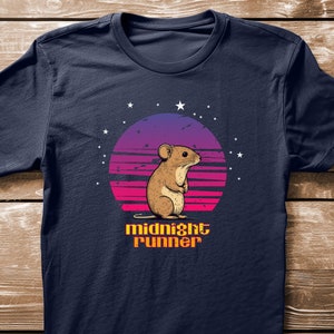 Midnight Runner: Adorable Mouse Tee for Nocturnal Pet Lovers! feat. a Starry Sky Sunset Design. Perfect Gift for Mouse Owners! #PetLoverGift