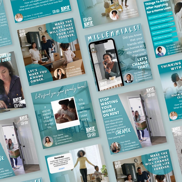 EXIT Realty Branded Real Estate Social Media Video Templates To Get Leads For First Time Home Buyers