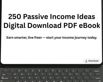 200+ Ideen-Leitfaden für ruhiges Geld, Side Hustle eBook– Digitaler PDF-Download