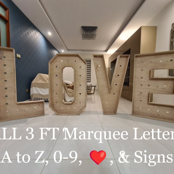 Make Your Own 3ft Marquee Letters - Easy to Follow Wood All Letters/Number/Signs Plans and Digital Download