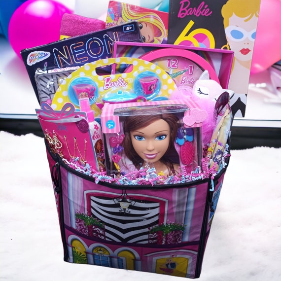 Barbie Gift Basket 3 8 Years Girls Birthday Gift Girls Care Package Girls Get Well Soon Fun Filled Barbie Basket Thinking of You Gift Etsy
