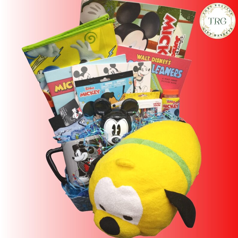 Mickey Mouse Gift Basket 37 Years Boys Birthday Gift Boys Etsy