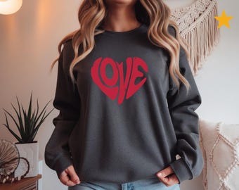 Red Heart 'LOVE' Script Tee | Valentine's Day Heart Shirt