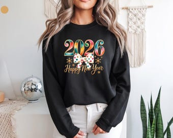 2026 Hot Air Balloon New Year Sweatshirt | Colorful Balloon Numbers