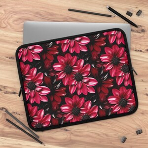 3D Daisies Pink Laptop or Tablet Sleeve, 5 Sizes, Laptop Cover, Gift for men, Gift for Women, Coworker, Thank You, 3D Flowers, Laptop Case