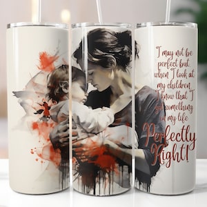 Mother and Child 20oz Skinny Tumbler Sublimation Wrap Design, Instant Digital Download PNG, Straight Tumbler Wrap, Infant Baby, Mom Love