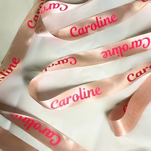 Personalized Satin Ribbon: Custom Text, Weddings, Parties (3 Yards)