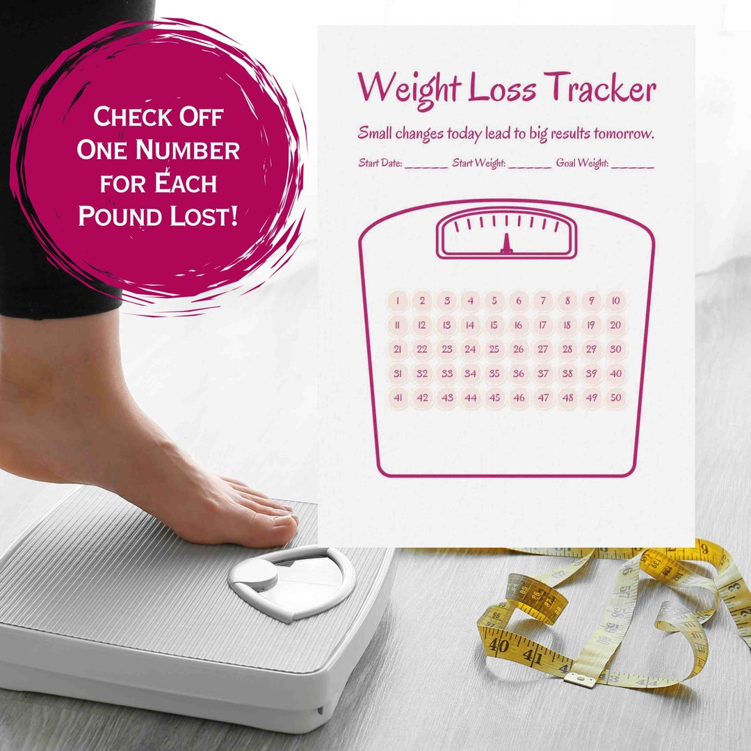 Printable Weight Loss Tracker Checkoff Sheet - Fitness Progress Chart ...
