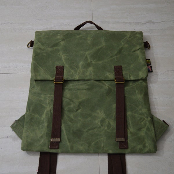 waxed canvas backpack