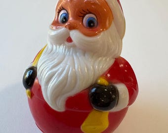 Vintage Santa Claus Christmas Roly Poly Figure 4.5 Inches High