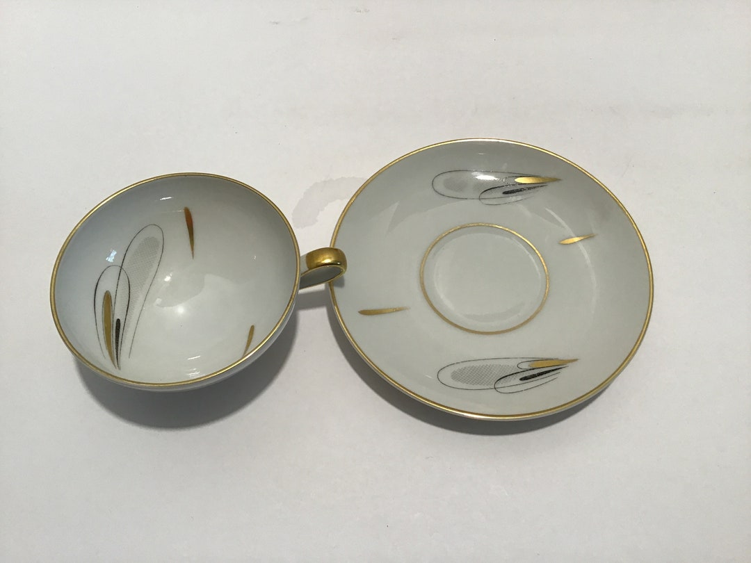 Vintage Hertel Jacob MCM Design 3oz Tea Cup and Saucer 1449- RARE FIND ...