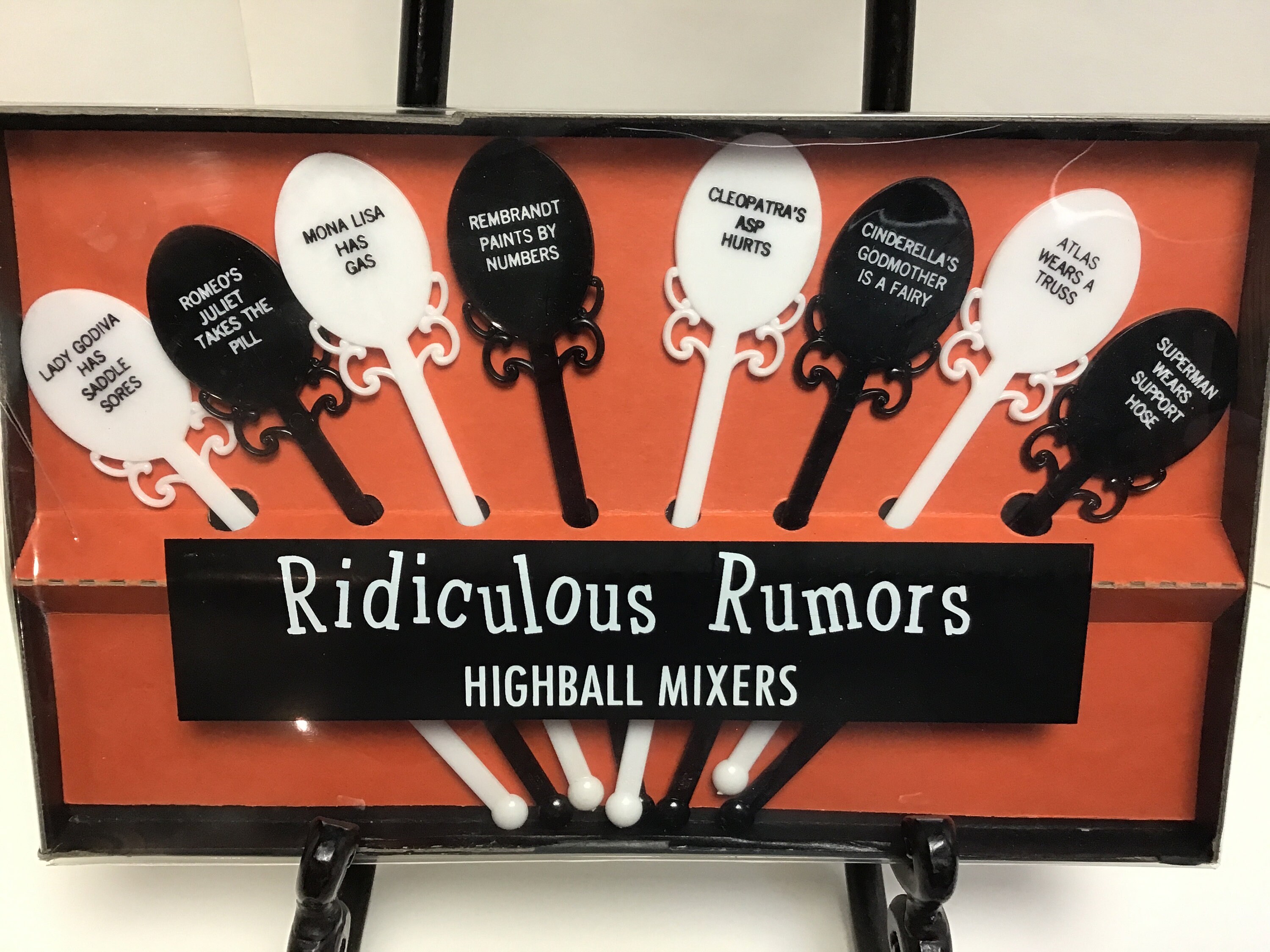 Vintage Highball Mixers- Ridiculous Rumors- Set of 8
