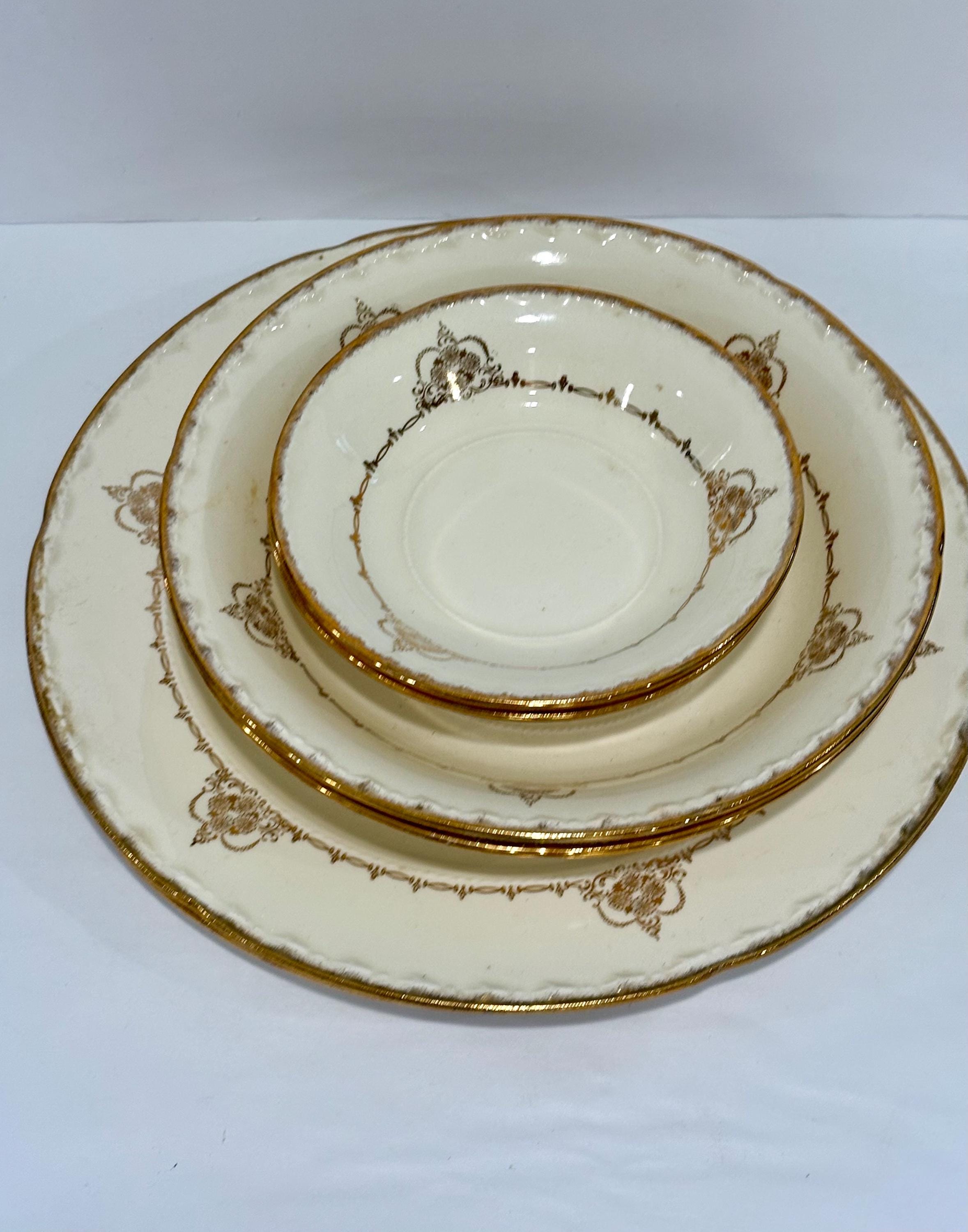 Vintage Crooksville China Co. USA Warranted 22 Karat Gold Trim