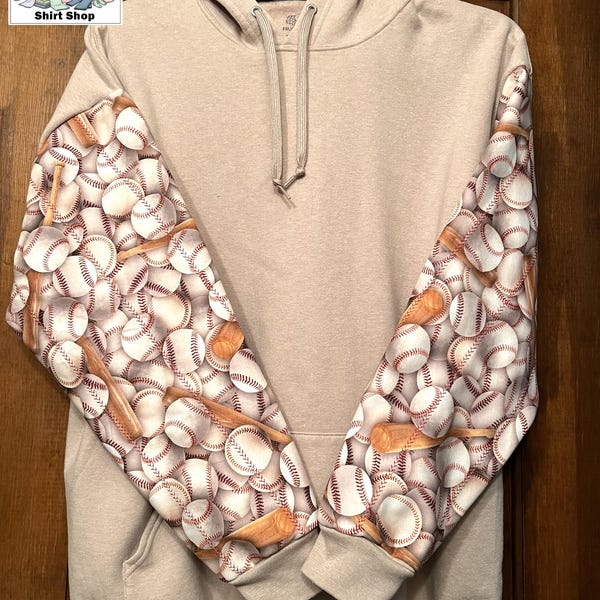 Baseball Mom Quilted Hoodie Sweatshirt (XL), Khaki Heather Fleece