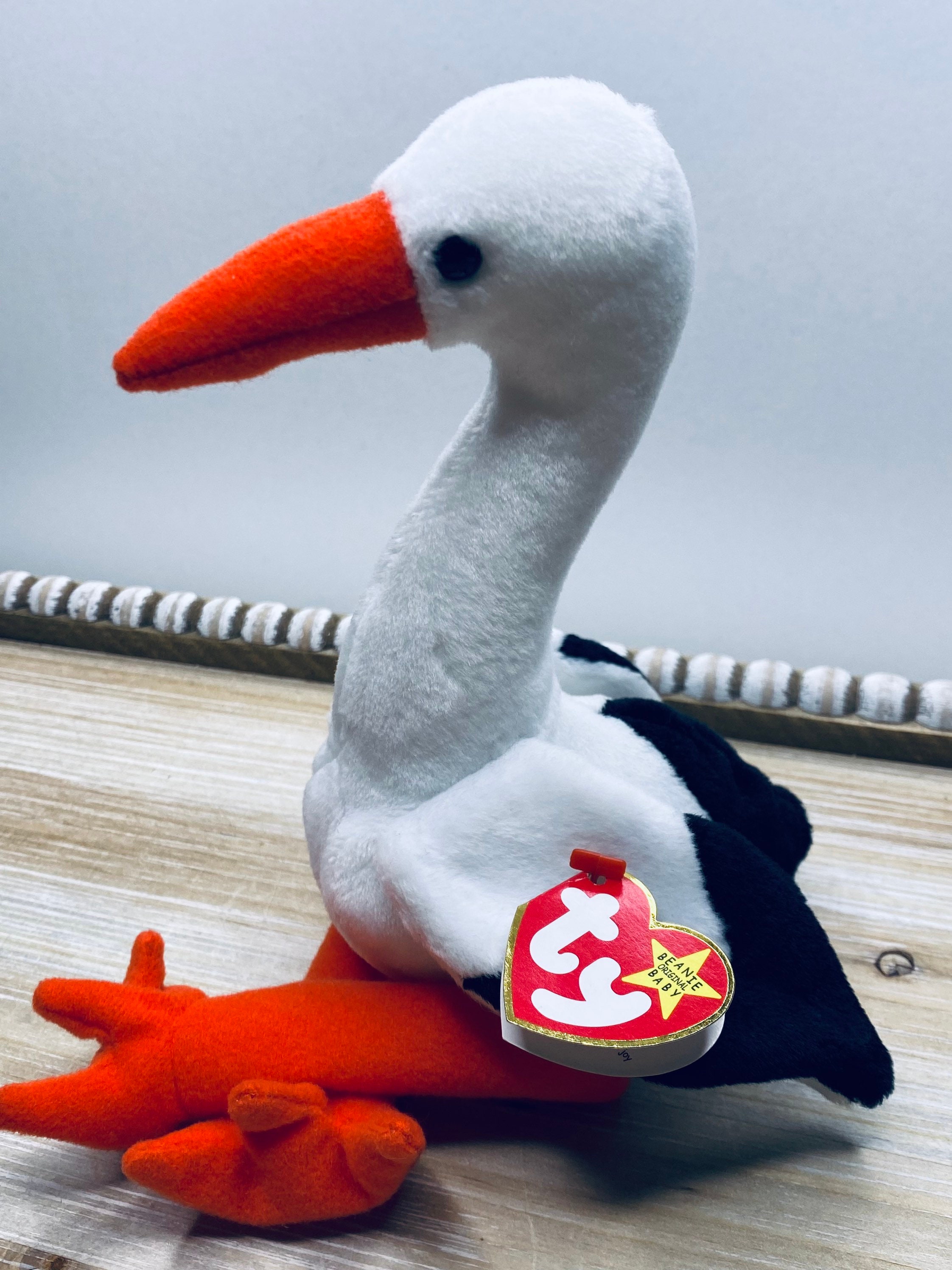 Ty stilts Beanie Baby the Stork Vintage Toys From the 90s Etsy