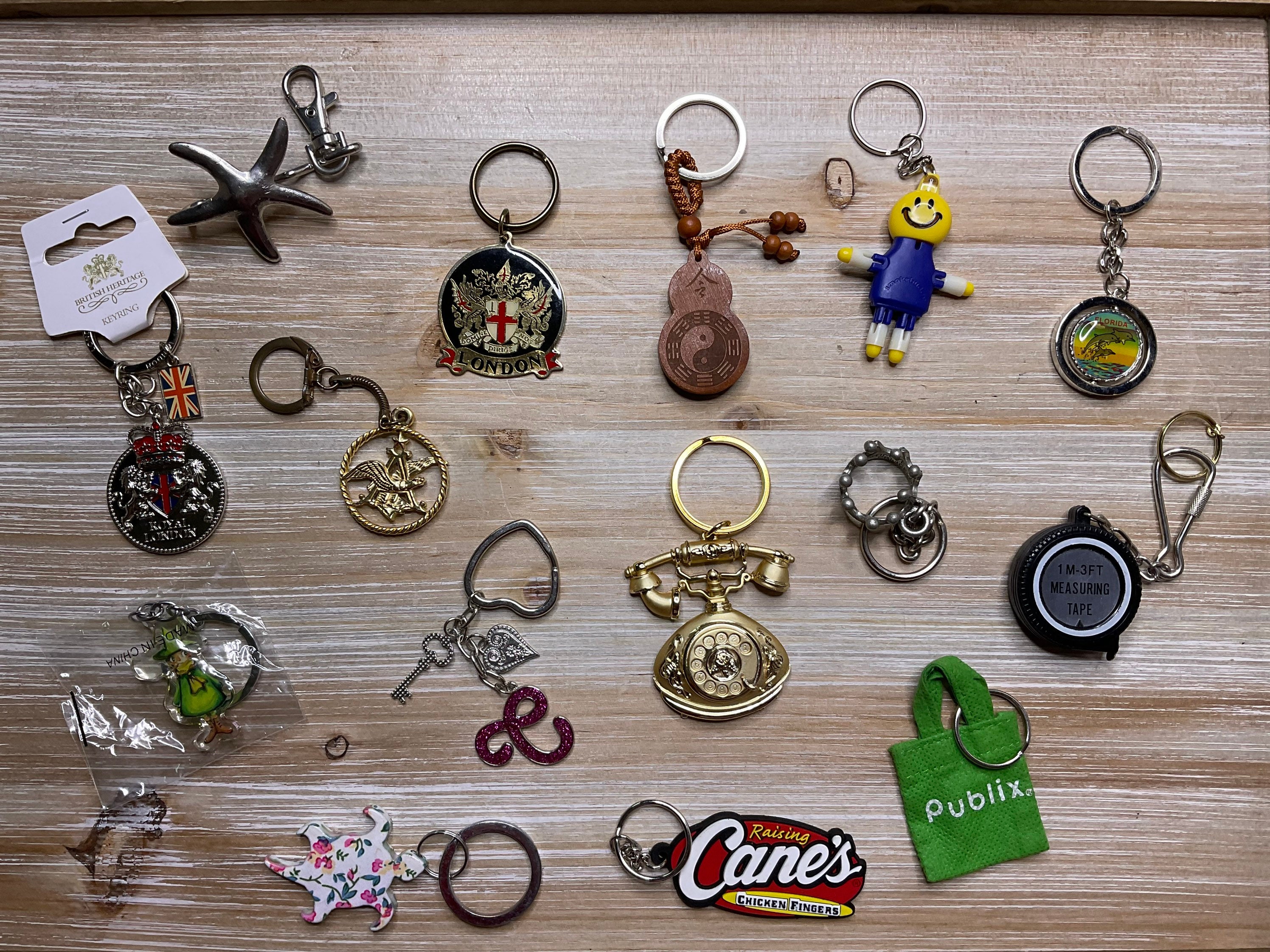 7.5 pounds Mixed Keychains Resale Bulk Lot, Junk Drawer Grab Bag Perfect  Gifts!
