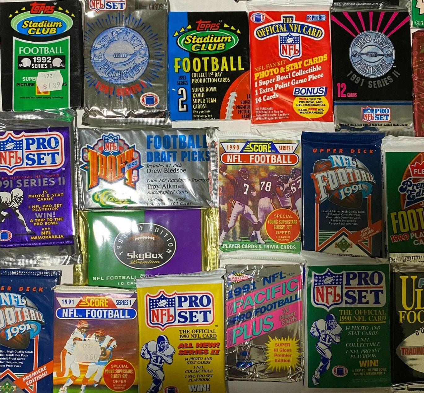 Football Card Mystery Box 300ish Cards Double Your Value Based on