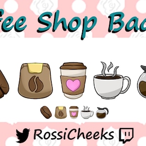 Coffee Shop Badges | [Twitch] | Sub Badges | Bit Badges