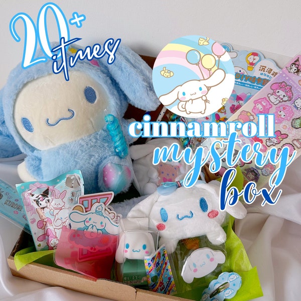 Cinnamoroll Sanrio Kawaii Mystery Box Geschenkpakete für Mädchen Kawaii Briefpapier Box Taschen Geschenkbox für sie Kawaii Schlüsselanhänger Kawaii Grab bag