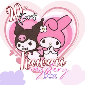 Kuromi My Melody Kawaii Mystery Box Sanrio Geschenk Bundle Mystery Bundle, Überraschung Geburtstagsgeschenke, Kawaii stationäre Box, kawaii Plushies niedlich