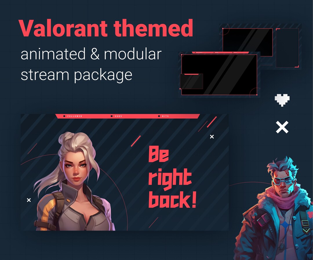 ANIMATED Modular Valorant Stream Pack Overlay Stream Scenes - Etsy