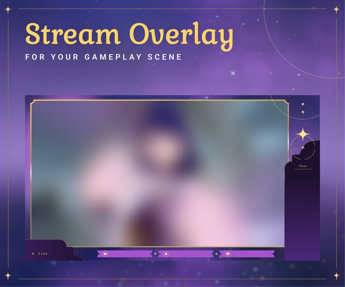 Raiden Shogun Themed Overlays, Egg, Genshin Impact, Overlay, Stream Scenes, Twitch, Kick