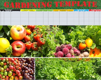 Plant Database Gardening Spreadsheet Template