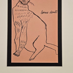 Andy Warhol SOME DONT From the Cats Suite Original Lithograph Print W/ COA