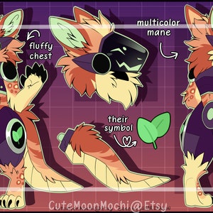 Juno the Protogen - SFW Ref Sheet by RaealTheProtogen -- Fur