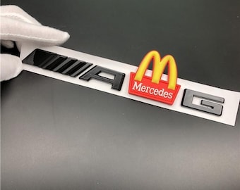 3d amg mcdonald's logo sticker car bmw for mercedes mpower mperformance