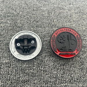 3d amg affalterbach emblem, black chrome zinc alloy (57mm)