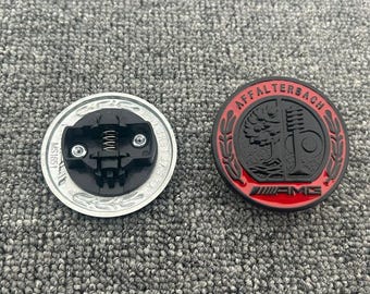 3d amg affalterbach emblem, black chrome zinc alloy (57mm)
