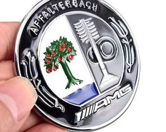 Amg affalterbach red black emblem 3d quarterpanel side trunk badge benz s65 65mm