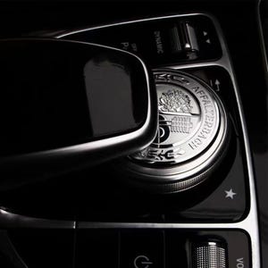 3d mercedes amg emblem tree logo sticker silver metal multimedia control 47 mm