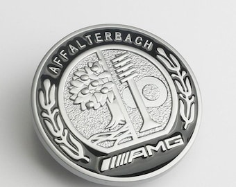 3d amg affalterbach apple emblem, black chrome zinc alloy (57mm)