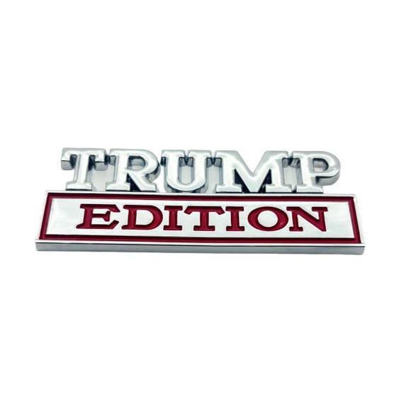 2pc TRUMP EDITION Chrome Emblem Badges - Car Truck 3M Adhesive - Etsy