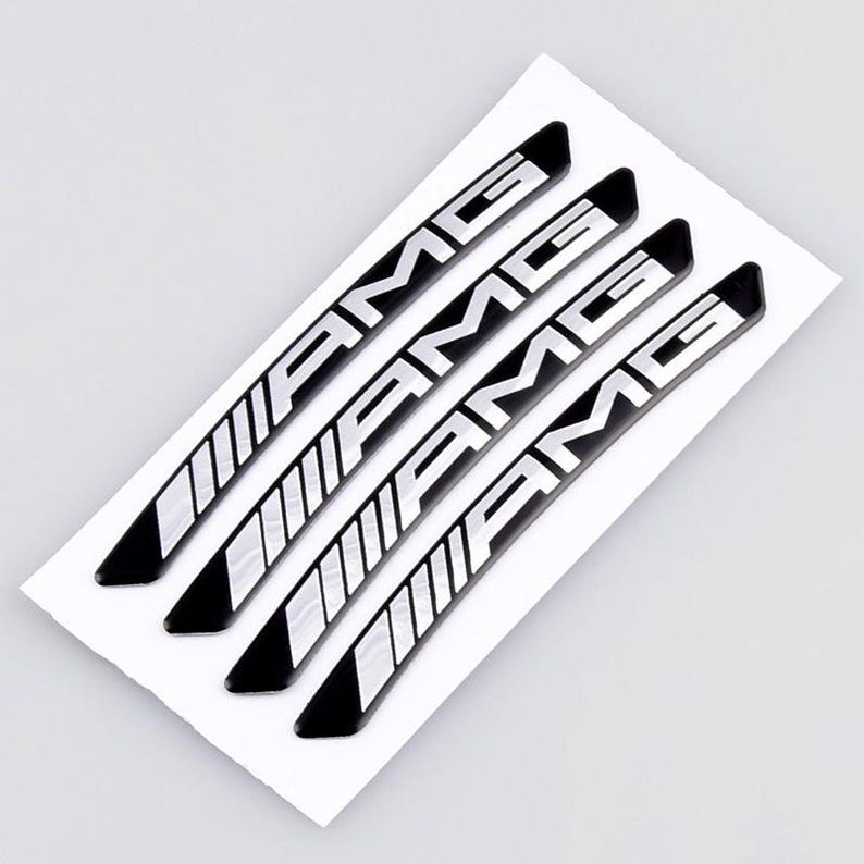 4pcs Mercedes Amg Edition Sport Wheels Badge 3d Sticker Logo Emblem ...