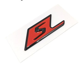 For s amg trunk emblem red & black badge sticker decoration mod c63s e63s g63s