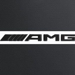 Black amg emblem trunk oem gloss3d rear badge mercedes benz c e s sl slk logo