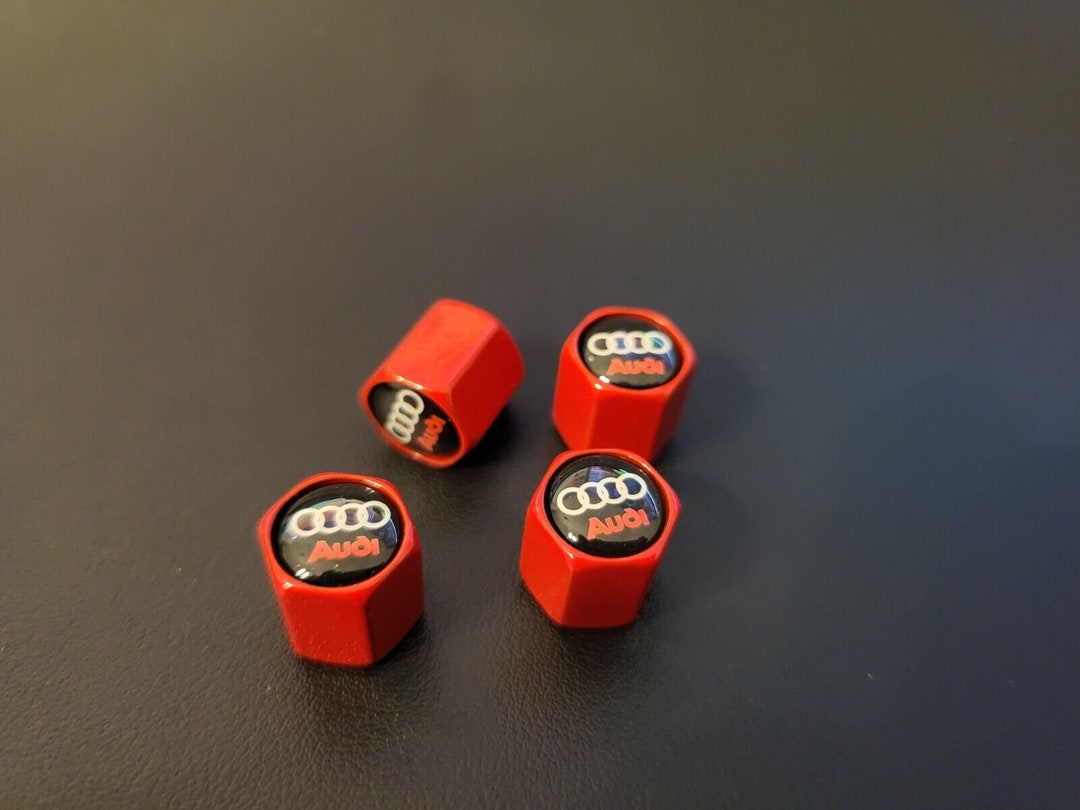 Audi Valve Stem Caps Emblem Wheel Tire Cap A3 A4 A5 A6 Q3 Q5 Q7 R8 S