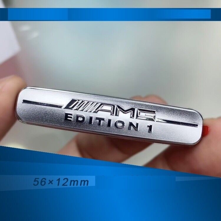 CHROME AMG Boot Rear Emblem BADGE Decal BENZ A B C E S CL ML SL CLK SLK