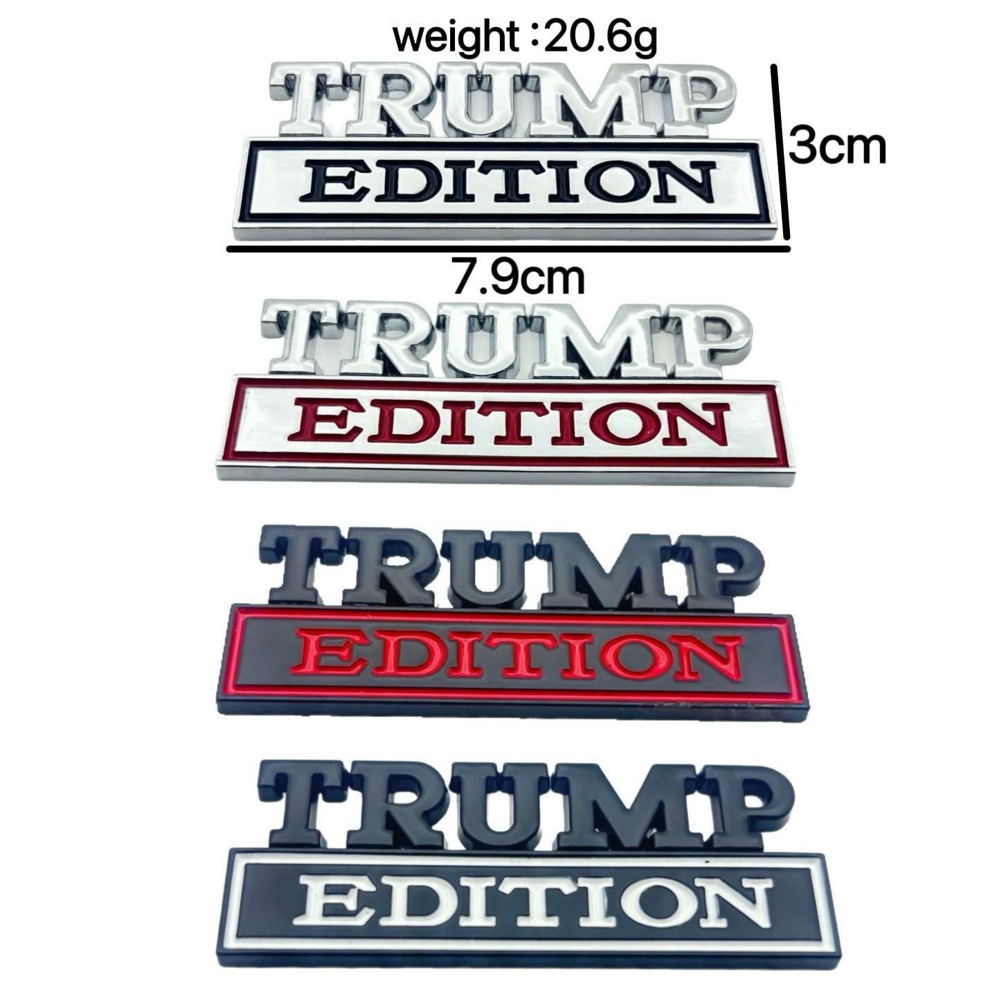 2pc TRUMP EDITION Chrome Emblem Badges - Car Truck 3M Adhesive - Etsy