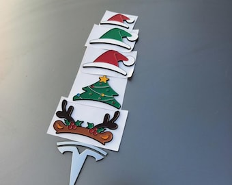 Christmas Hat for Cars Logo Decoration - 3D Printed Car Emblem ABS material