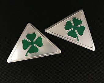 2 PCS ALFA ROMEO Emblem Quadrifoglio Badge Giulietta Right Side 50522051 New
