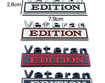 2pc veteran edition emblem badge car truck rear tail decal sticker decal semper