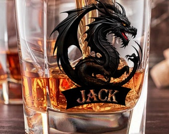 Dragon Shape Whiskey Glasses X4 Double 14 Oz Premium Old Fashioned  display picture 1