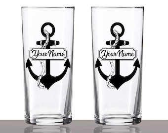 Personalized Anchor Raki Glass, Customized Ouzo Glass, Greek Ouzo Glass Set, Gift for Dad, Birthday Gift, Turkish Raki, Father's Day Gift