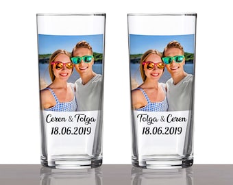 Custom Photo Printed Raki Glass Set, Personalized Picture Printed Ouzo Glass Set, Raki Bardagi, Gift for Dad, Greek Gift, Turkish Gift Set